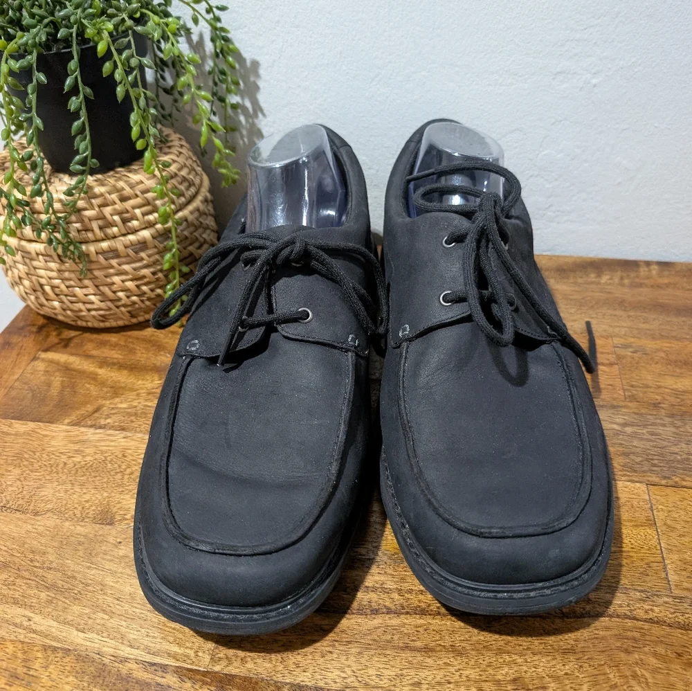Merrell Men's World Vue Lace Oxford Black Full Grain Leather‎ (SZ 14) J94031